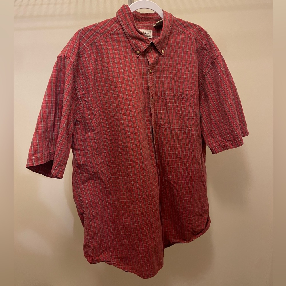 Mens LL Bean Casual Button Down